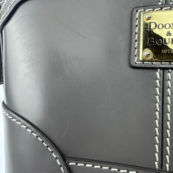 Dooney & Bourke Small Crossbody β Gray Leather with Contrast Stitching - Picture 12 of 12